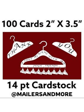 100 Posh Hanger Thank You Cards (I LOVE TO HANG WITH MY POSH FRIENDS) PRICE FIRM